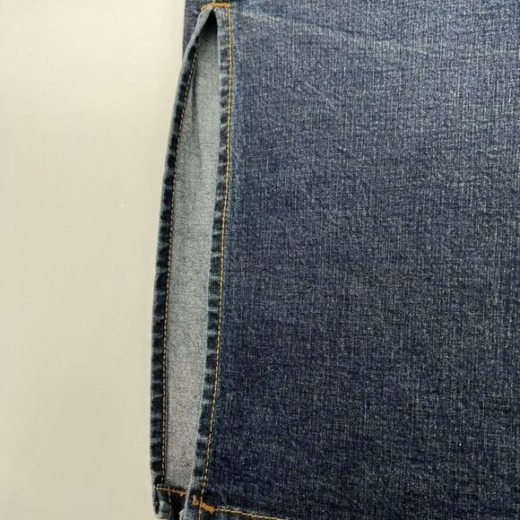 Zara Trafaluc Denim Skirt Knee Length Pocket Detail Size 2 - Picture 3 of 6